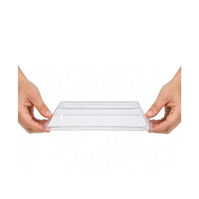 Couvercle dôme rectangulaire transparent en plastique PET  170x130mm H28mm-100Pcs
