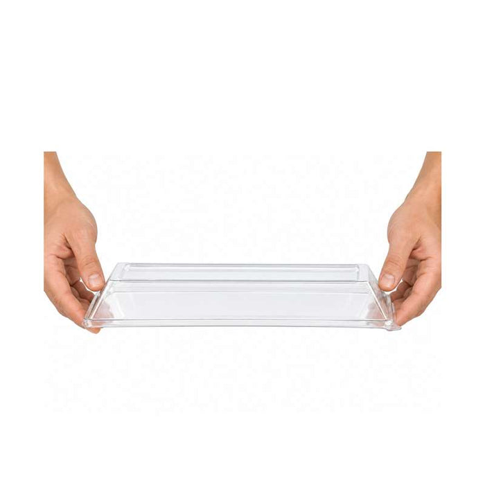 Couvercle dôme rectangulaire transparent en plastique PET  262x132mm H33mm-100Pcs