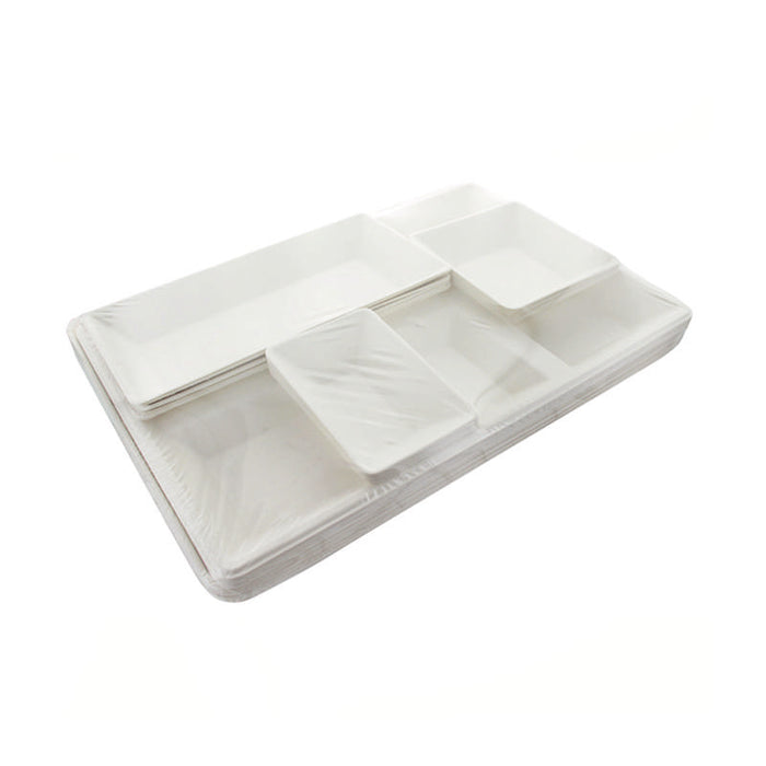 Plateau repas pulpe 5 pièces   410x280mm H50mm-50Pcs