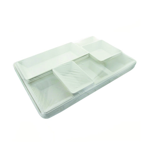 Plateau repas pulpe 5 pièces   410x280mm H50mm-50Pcs