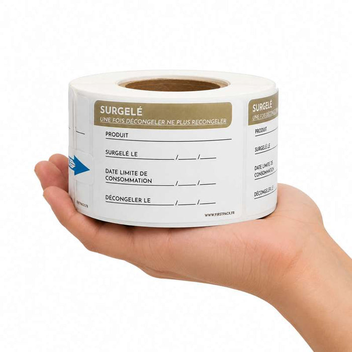 Étiquette adhésive permanente spéciale surgelés 70x40mm - 1500Pcs