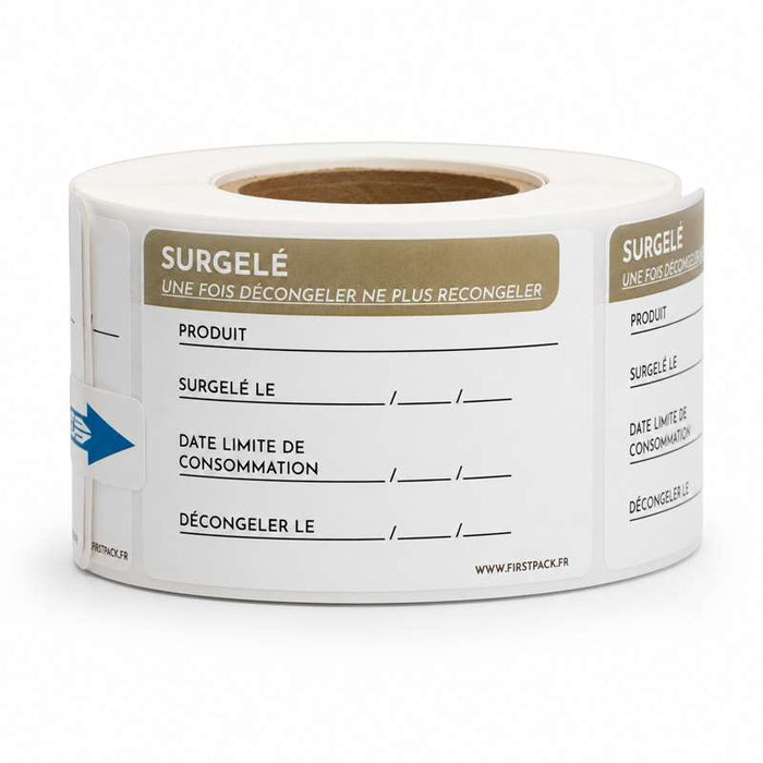 Étiquette adhésive permanente spéciale surgelés 70x40mm - 1500Pcs