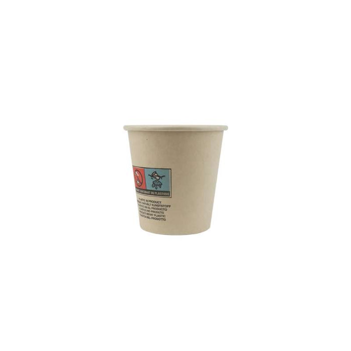 Gobelet en fibre de bambou avec laminage plastique PE   H62mm 120ml - 1000Pcs