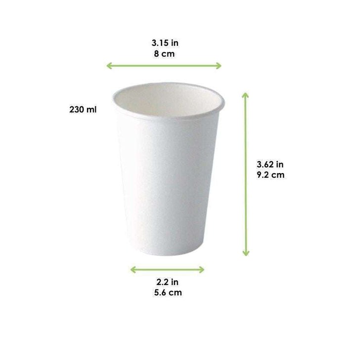 Gobelet AirCup en carton blanc  H92mm 230ml - 1000Pcs