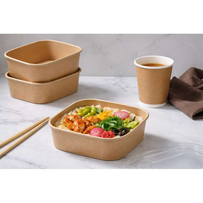 Gobelet kraft double paroi en carton sans plastique Ø90mm H110mm 350ml - 500Pcs
