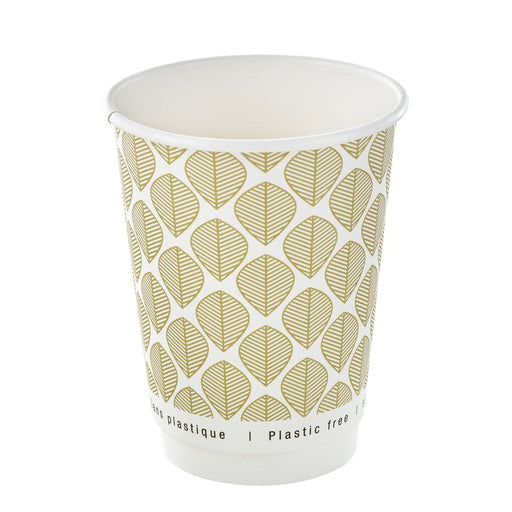 Gobelet en carton brun à double paroi sans matière plastique, Waterbased  H110mm 350ml-500Pcs
