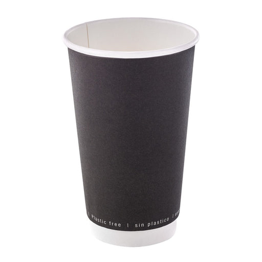 Gobelet en carton noir à double paroi sans matière plastique, Waterbased  H136mm 460ml-500Pcs