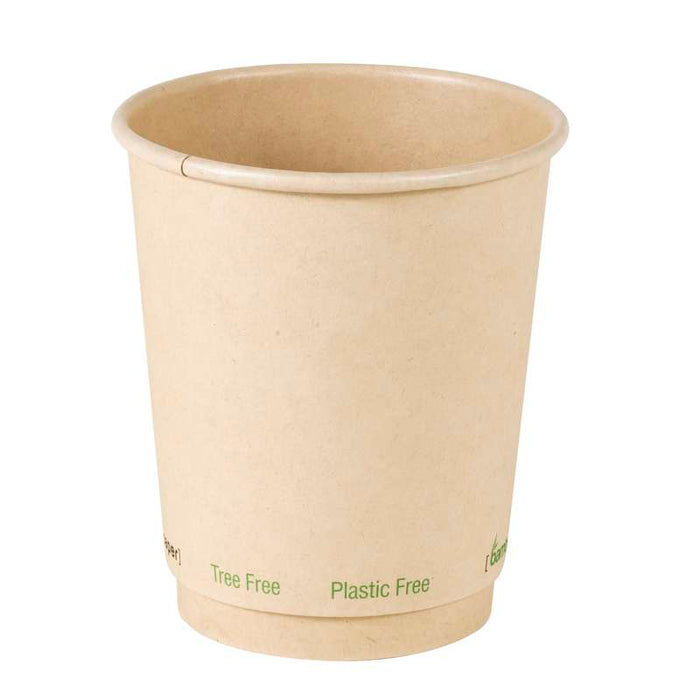 Gobelet double paroi en carton fibre de bambou Ø80mm H92mm 230ml - 500Pcs