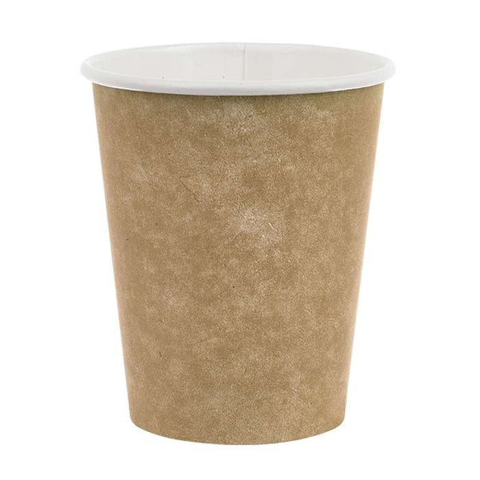 Gobelet en carton blanc décor kraft "Havane" Ø90mm H111mm 340ml - 1000Pcs