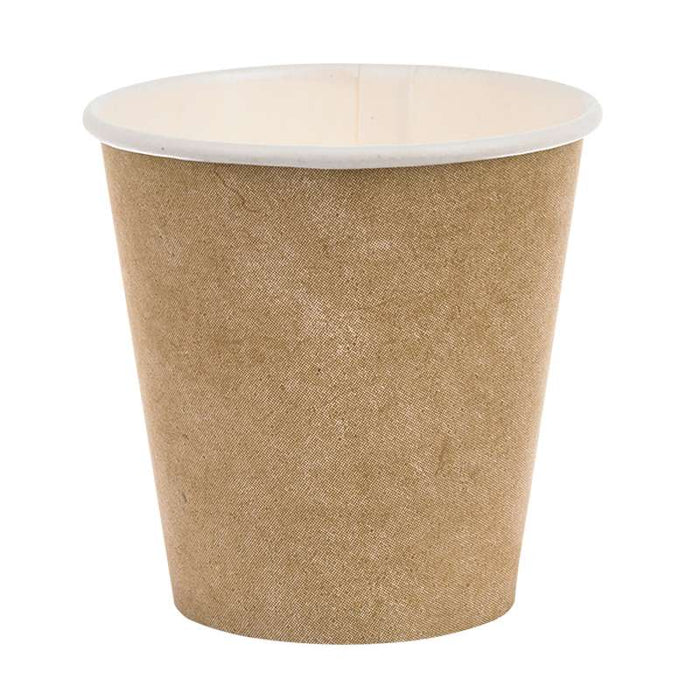 Gobelet en carton blanc "Havane" à décor kraft Ø72mm H80mm 180ml - 1000Pcs