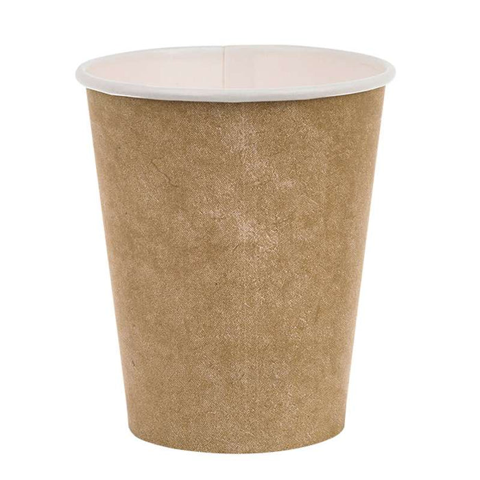 Gobelet en carton blanc "Havane" à impression kraft Ø80mm H89mm 230ml - 1000Pcs