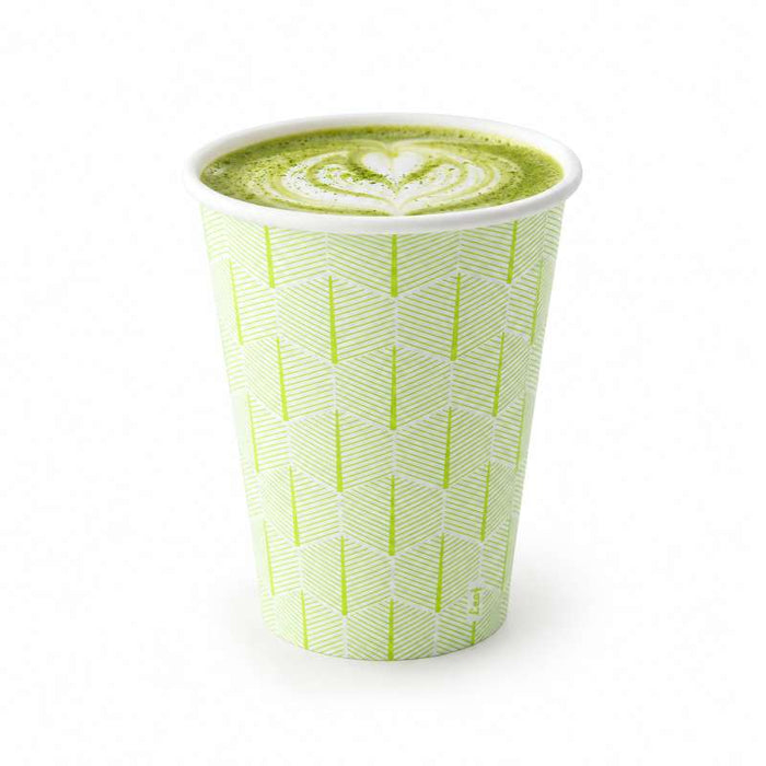 Gobelet en carton imprimé feuille "Leaf" Ø74mm H79mm 180ml - 1000Pcs