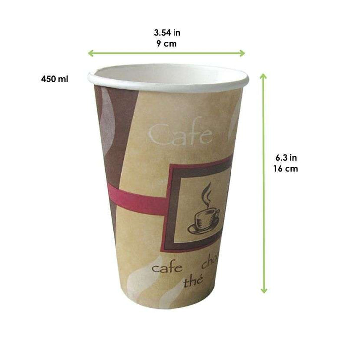 Gobelet carton décor "Passion"   H160mm 450ml - 1000Pcs