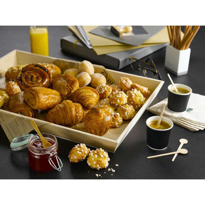 Plateau repas bois NOA 260x260mm H66mm-10Pcs
