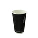 Gobelet carton double paroi noir "Rippley"   H110mm 340ml - 500Pcs