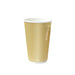 Gobelet Rippley en carton kraft ondulé beige à double paroi  H136mm 470ml-500Pcs