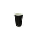 Gobelet carton double paroi noir "Rippley"   H62mm 120ml - 1000Pcs