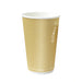 Gobelet Rippley en carton kraft ondulé beige à double paroi sans plastique, Waterbased  H136mm 460ml - 500Pcs