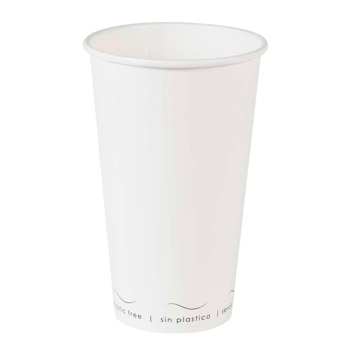 Gobelet Eden blanc en carton sans plastique, Waterbased  H136mm 470ml-1000Pcs