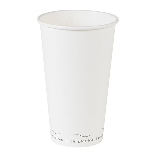 Gobelet Eden blanc en carton sans plastique, Waterbased  H136mm 470ml-1000Pcs