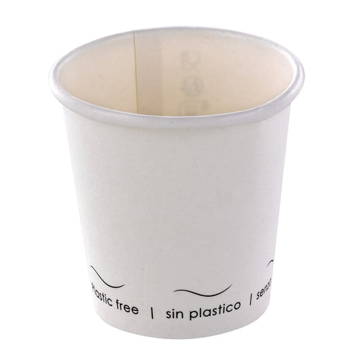 Gobelet Eden blanc en carton sans plastique, Waterbased  H57mm 72ml-1000Pcs