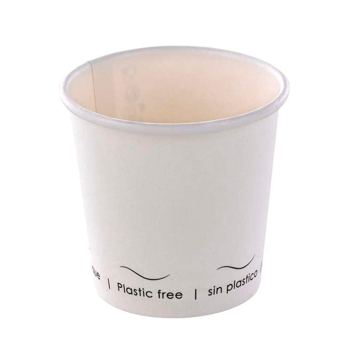 Gobelet Eden blanc en carton sans plastique, Waterbased  H60mm 90ml-1000Pcs
