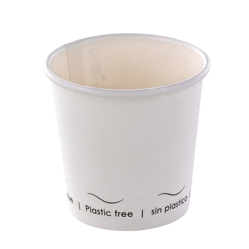 Gobelet Eden blanc en carton sans plastique, Waterbased  H60mm 90ml-1000Pcs