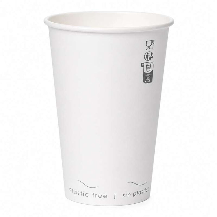 Gobelet Eden blanc en carton sans plastique, Waterbased  H62mm 120ml-1000Pcs