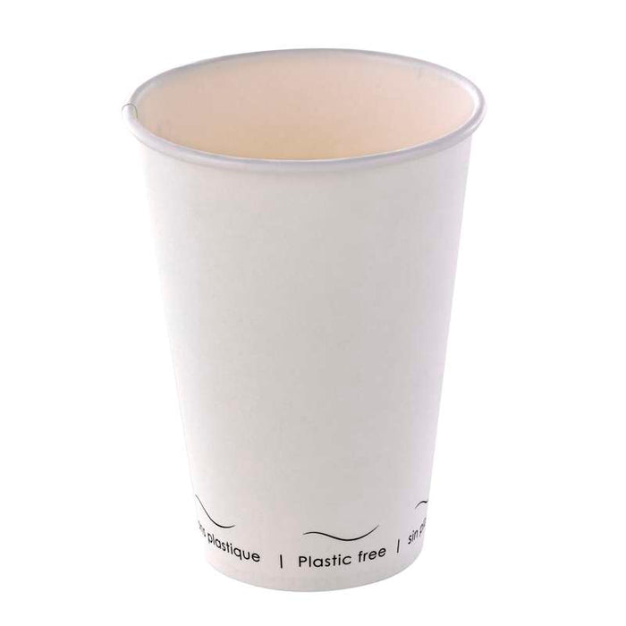 Gobelet Eden blanc en carton sans plastique, Waterbased  H91mm 200ml-1000Pcs