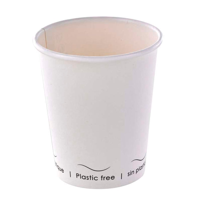 Gobelet Eden blanc en carton sans plastique, Waterbased  H92mm 230ml-1000Pcs