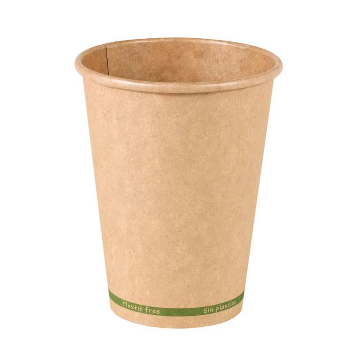 Gobelet Zen en carton kraft brun sans plastique, Waterbased  H110mm 350ml-1000Pcs