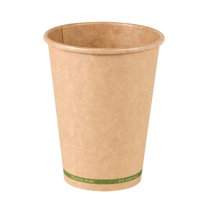 Vaso Zen de cartón kraft sin plástico, base agua 350ml A110mm - 50Uds