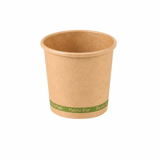Gobelet Zen en carton kraft brun sans plastique, Waterbased  H57mm 72ml-1000Pcs