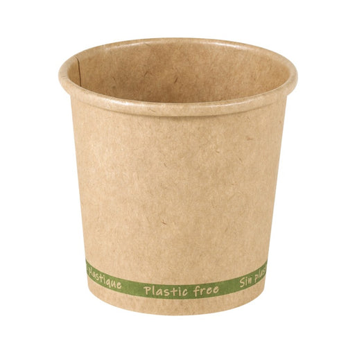 Gobelet Zen en carton kraft brun sans plastique, Waterbased  H60mm 90ml-1000Pcs