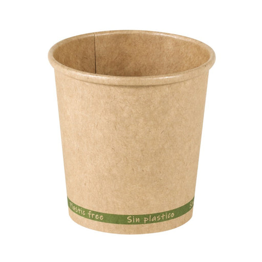 Gobelet Zen en carton kraft brun sans plastique, Waterbased  H62mm 120ml-1000Pcs