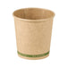 Gobelet Zen en carton kraft brun sans plastique, Waterbased  H62mm 120ml-1000Pcs