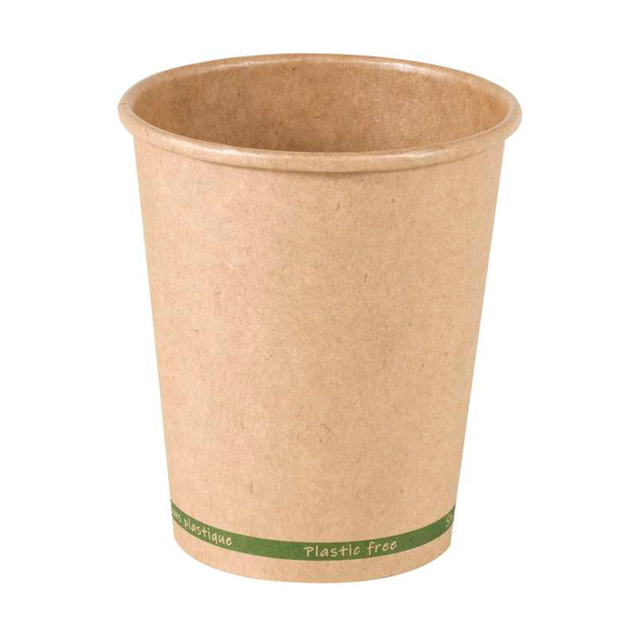Gobelet Zen en carton kraft brun sans plastique, Waterbased  H92mm 230ml-1000Pcs