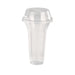 Pot / Coupe transparent plastique PET avec couvercle dôme et trou   H127mm 450ml - 400Pcs