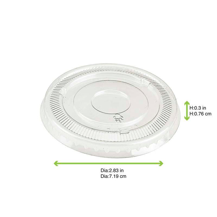 Couvercle plat transparent en plastique PET-1000Pcs