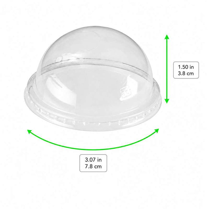 Couvercle PET transparent dôme  H38mm-1000Pcs