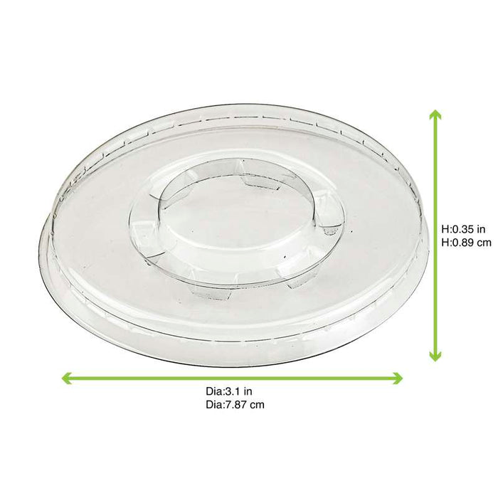 Couvercle plat en PET transparent Ø80mm - 1000Pcs