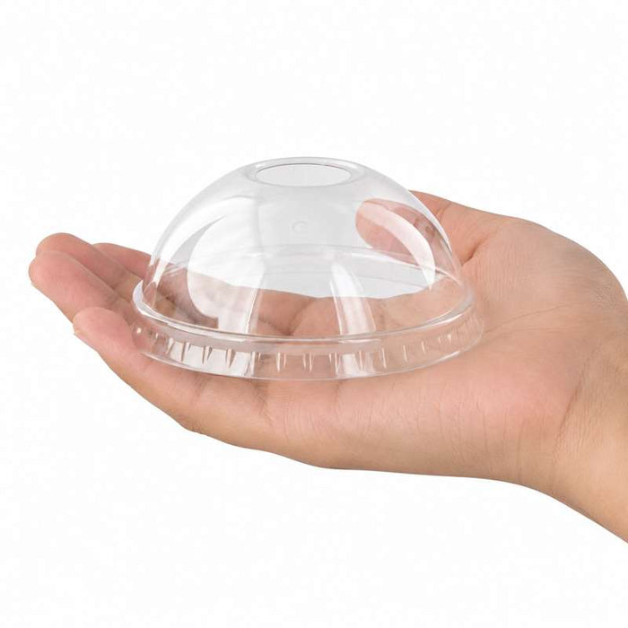 Couvercle dôme percé pour gobelet et pot Ø90mm H40mm - 1000Pcs