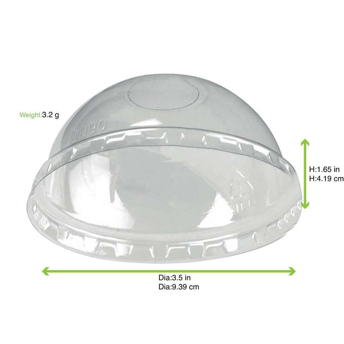 Couvercle dôme percé pour gobelet et pot Ø90mm H40mm - 1000Pcs