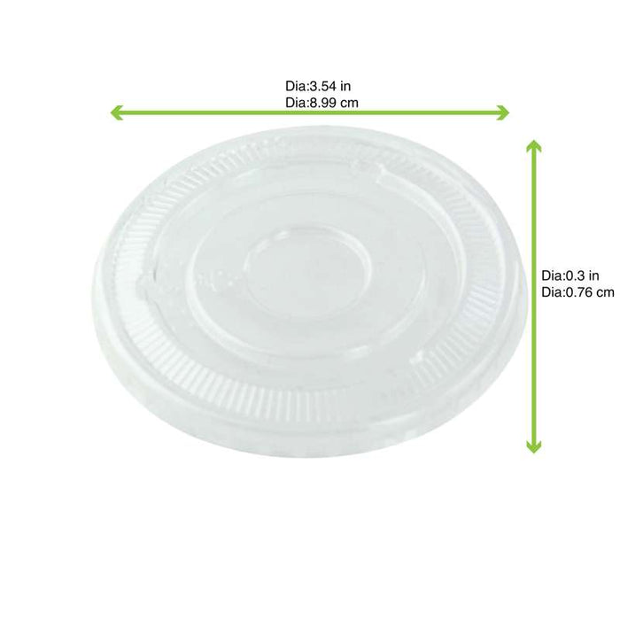 Couvercle plat transparent pour pots et gobelets Ø90mm - 1000Pcs