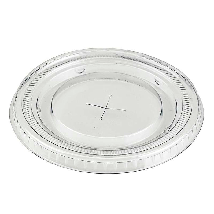 Couvercle plat transparent en plastique PET avec trou croisillon  H8mm-1000Pcs