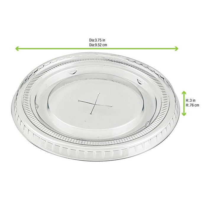 Couvercle plat transparent en plastique PET avec trou croisillon  H8mm-1000Pcs