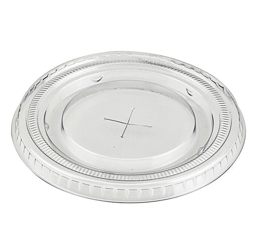 Couvercle plat transparent en plastique PET avec trou croisillon  H8mm-1000Pcs