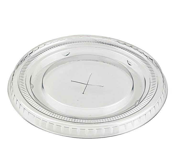 Couvercle plat transparent en plastique PET avec trou croisillon  H8mm-1000Pcs