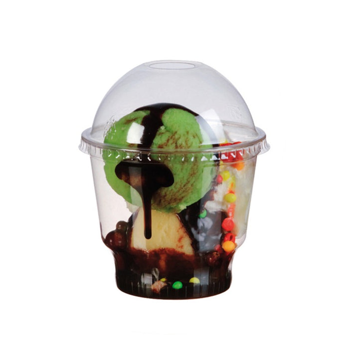 Couvercle PET transparent dôme avec trou   H45mm-1000Pcs