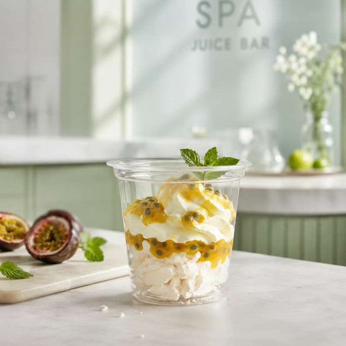 Pot transparent à dessert en PET Ø95mm H65mm 270ml - 1000Pcs